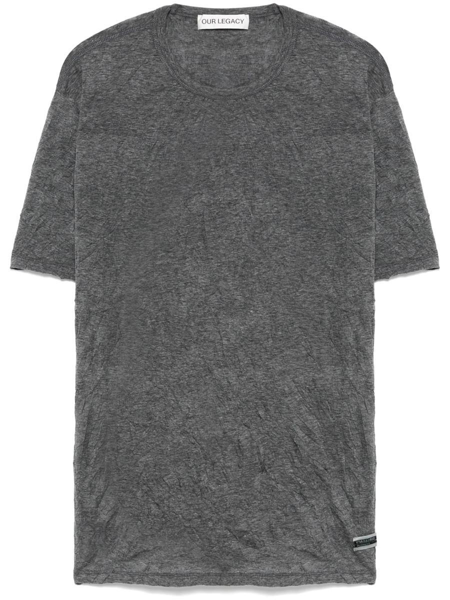 OUR LEGACY Box T-shirt Worn Black Legacy Jersey In Gray Product Image