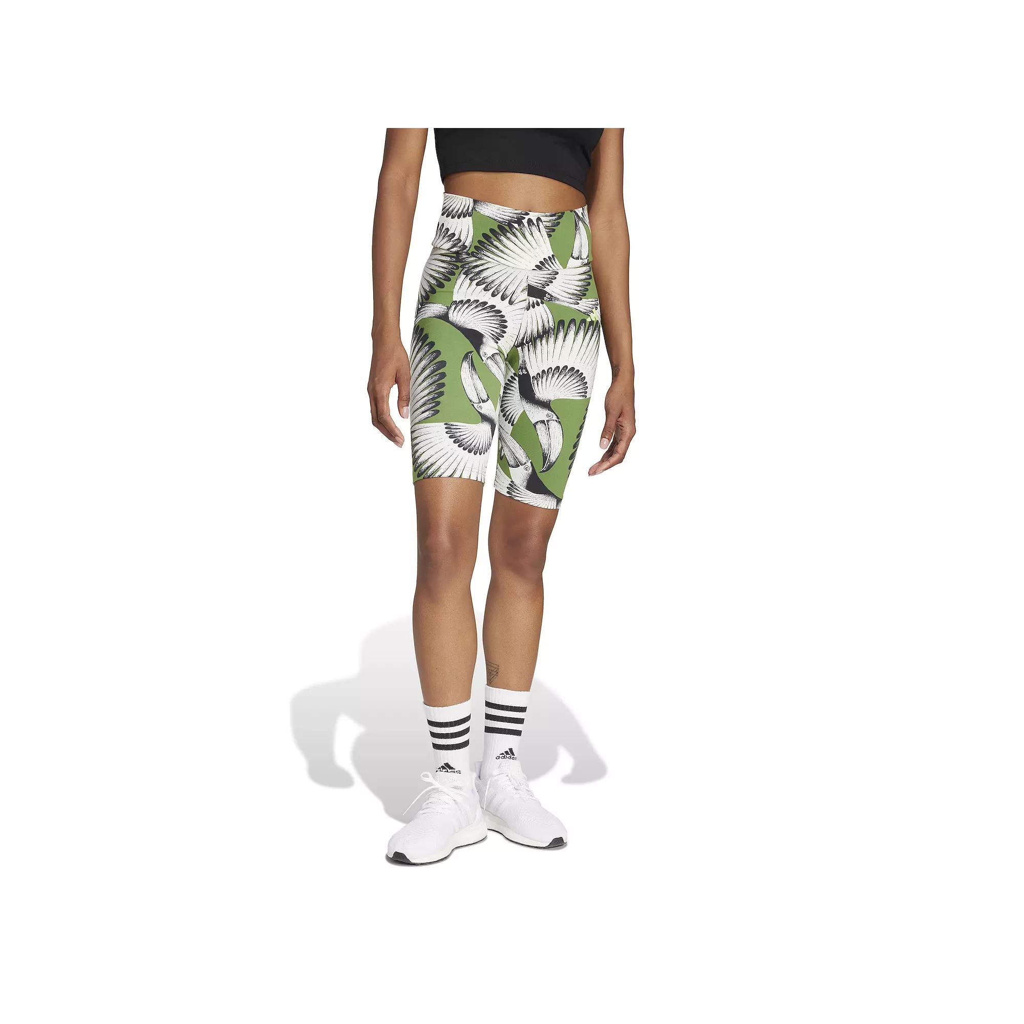 Women's adidas x FARM Training Shorts, Size: Small, Ivory White Green Product Image