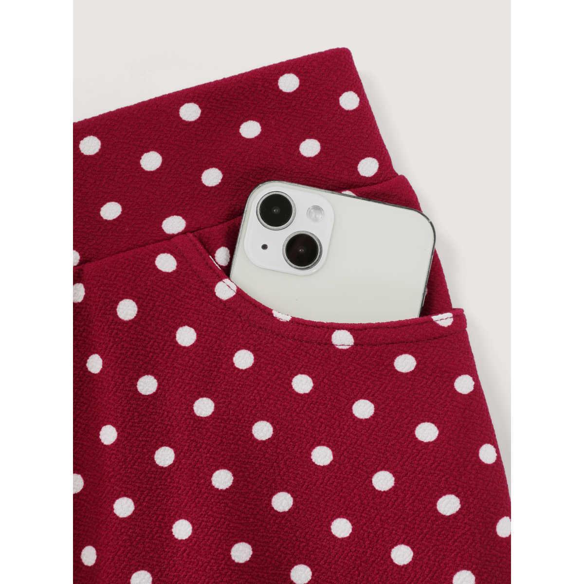 Plus Size Polka Dots Skinny-Fit Pants Women Scarlet Timeless Skinny Mid Rise Elegant Pants BloomChic 22-24/3X Product Image