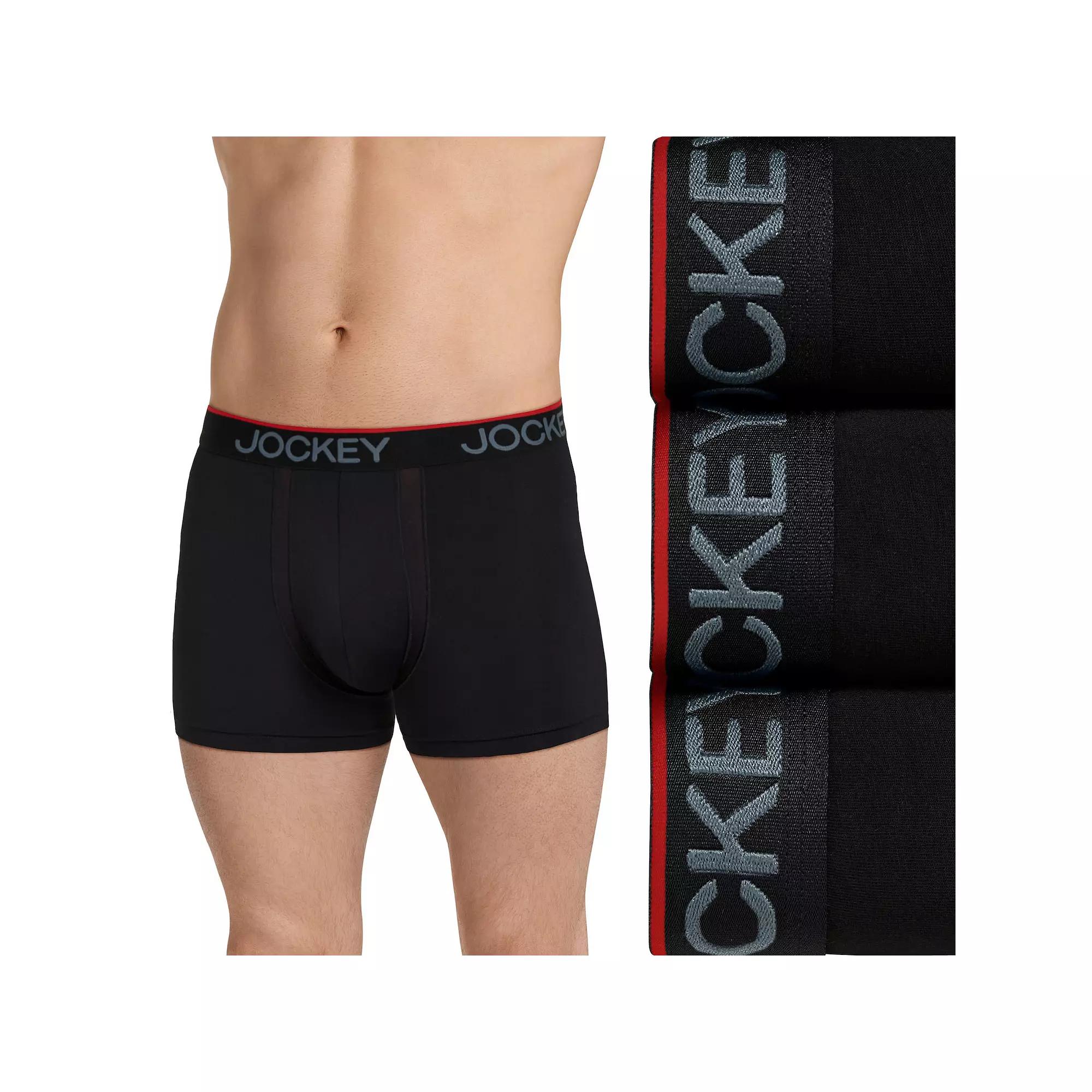 Men's Jockey® Chafe Proof Microfiber 3" Trunks 3-Pack,  Product Image