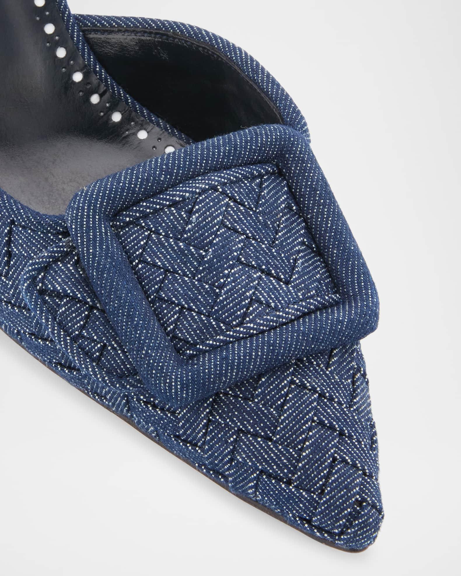 Maysli Chambray Buckle Slingback Pumps Product Image