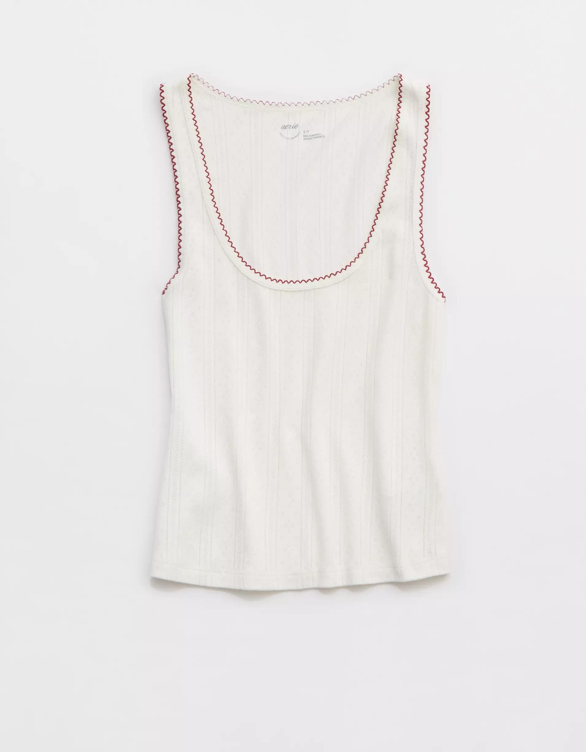 Aerie Off-Duty Pointelle Tank Top Product Image
