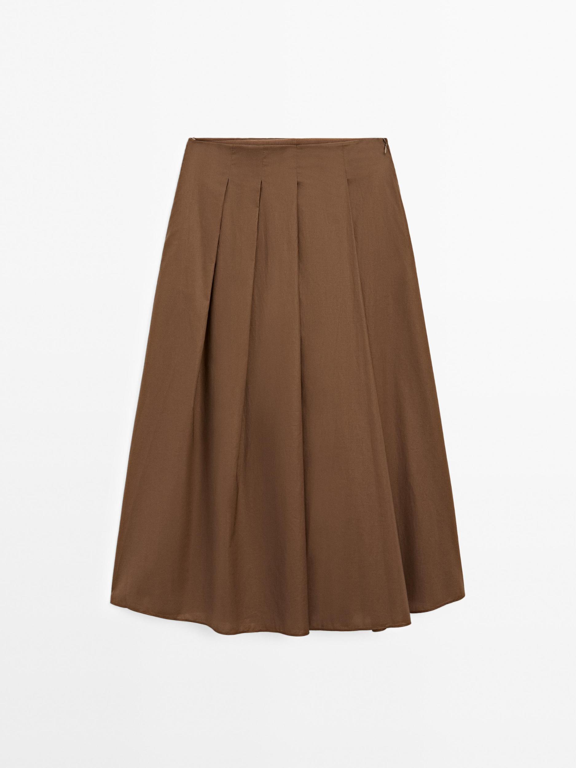 Long box pleat skirt Product Image