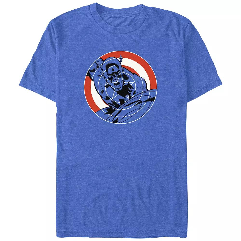 Big & Tall Marvel Captain America Shield Poster Graphic Tee, Men's,  Product Image