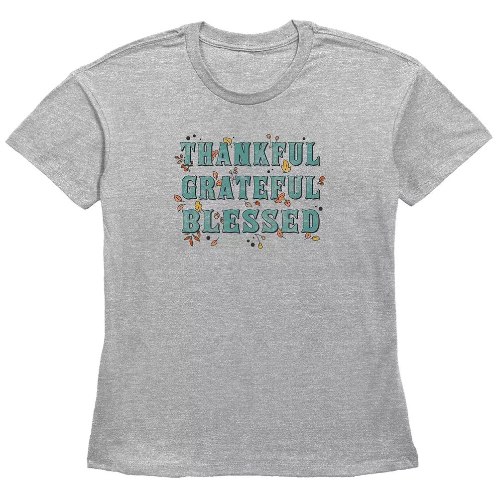 Women's Thankful Grateful Blessed Graphic Tee,  Product Image