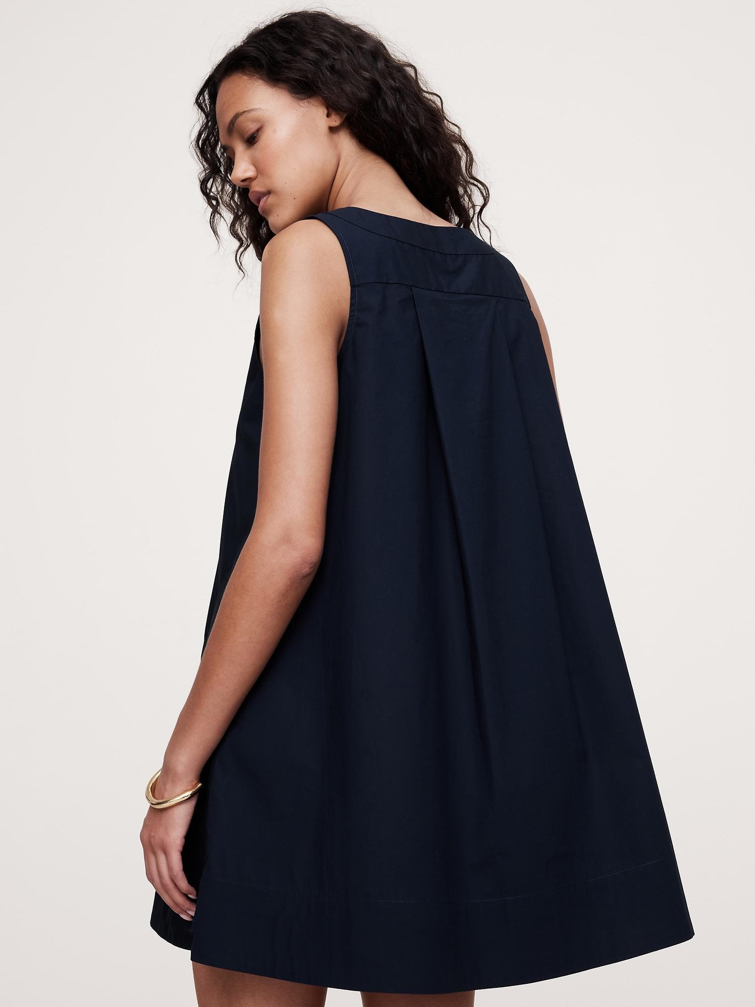 Cotton Poplin Swing Mini Dress Product Image