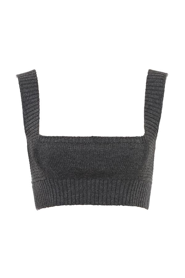 Sia  charcoal cashmere blend bralette - sale Product Image