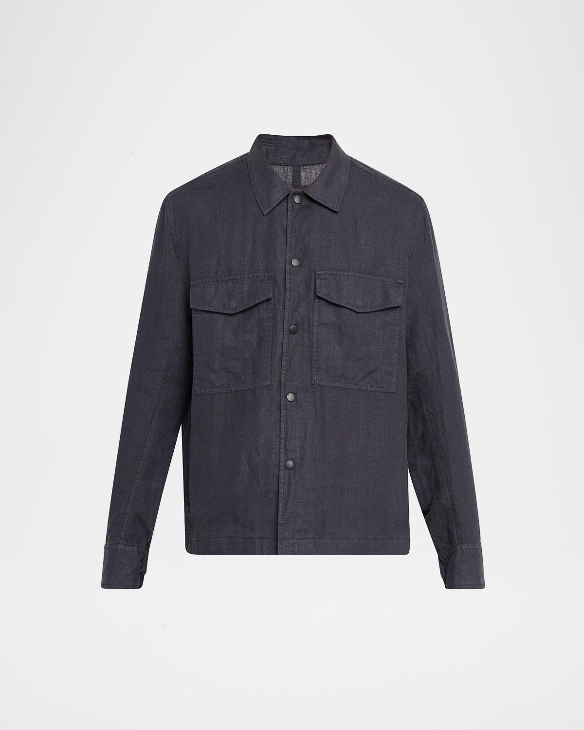 Mens Angus Linen Shirt Jacket Product Image