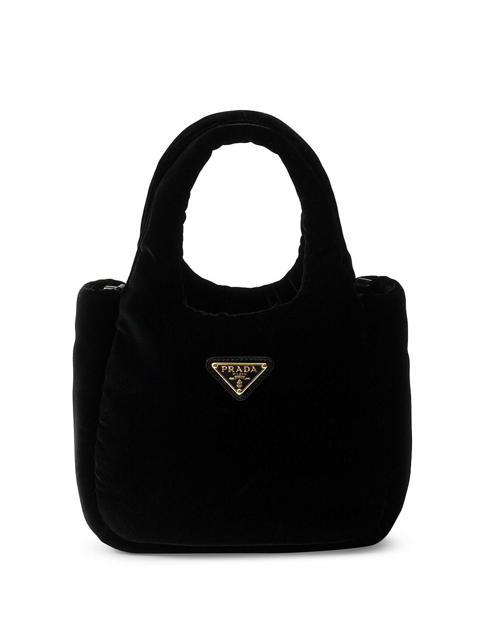 Womens Padded Velvet Mini Top Handle Bag Product Image