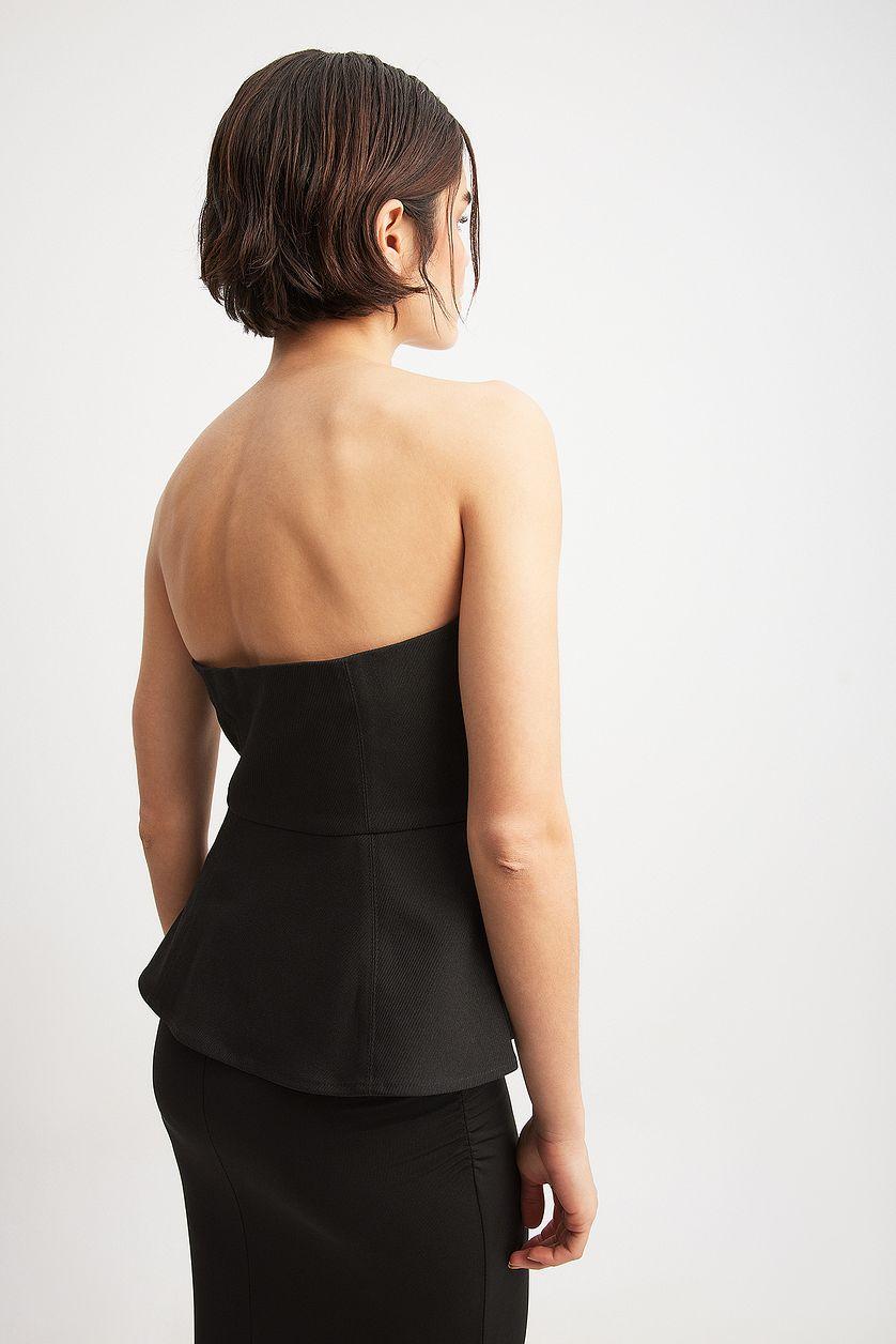 Bandeau Peplum Corset Top Product Image