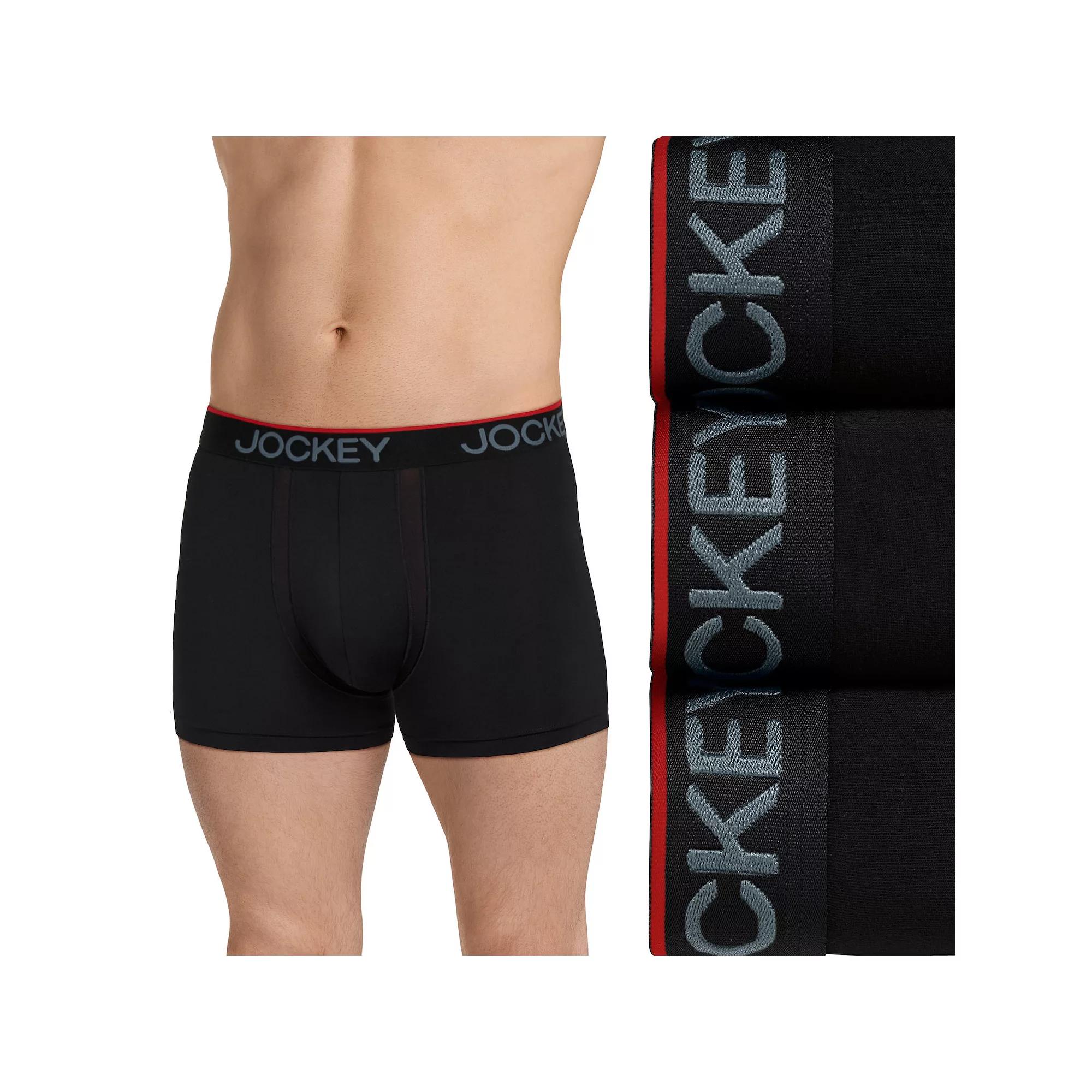 Men's Jockey® Chafe Proof Microfiber 3" Trunks 3-Pack,  Product Image