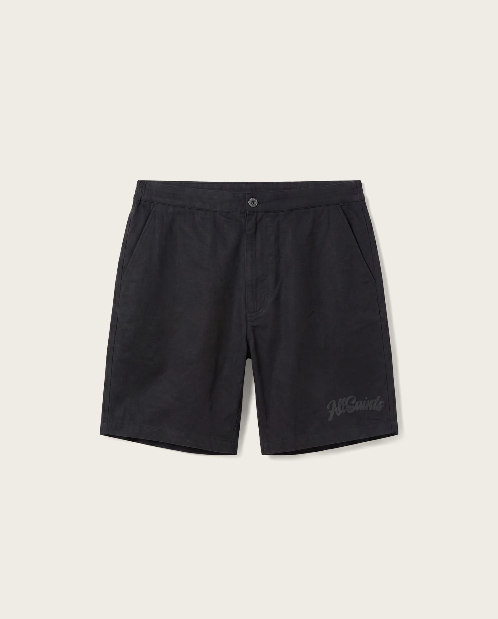Circe Straight Fit Odyssey Shorts Jet Black | ALLSAINTS US Product Image