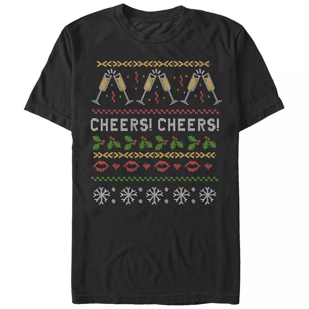 Men's Cheers For The New Year Sweater Graphic Tee,  Product Image