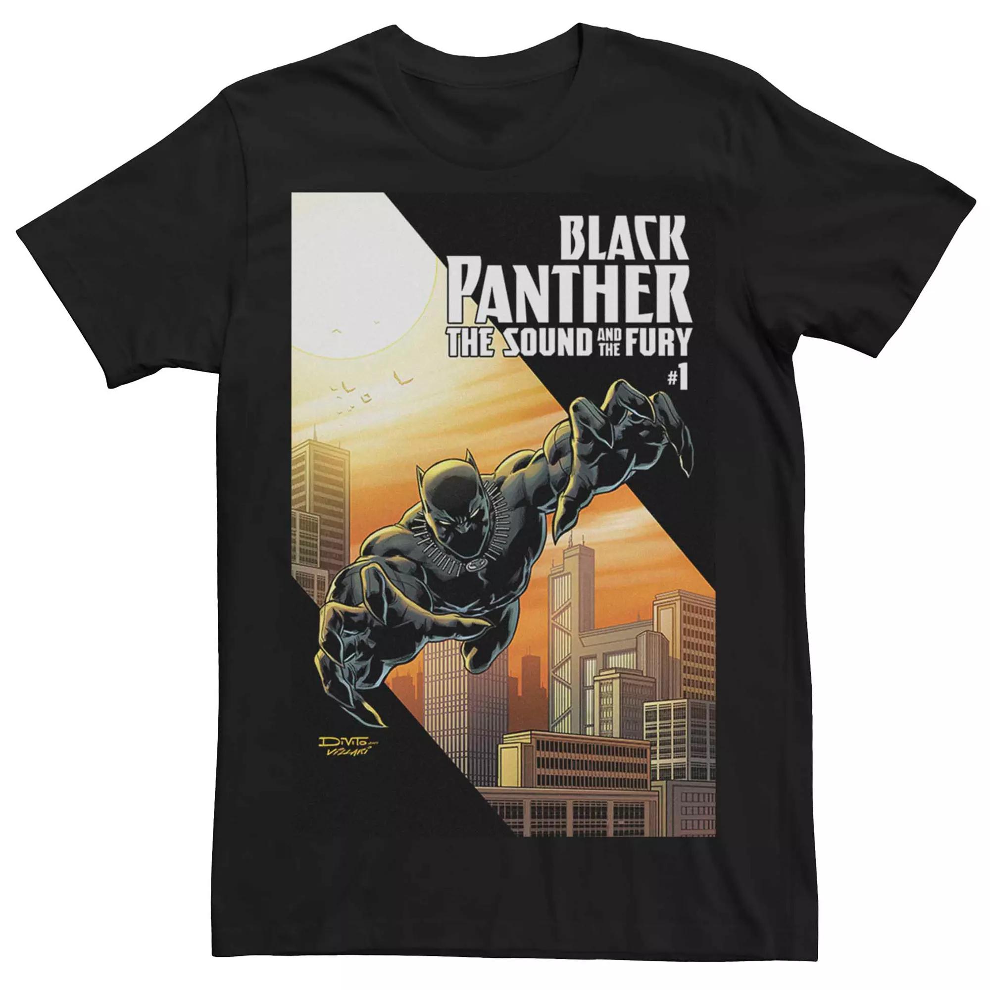 Men's Marvel Black Panther Sound Fury #1 Comic Cover Tee,  Product Image