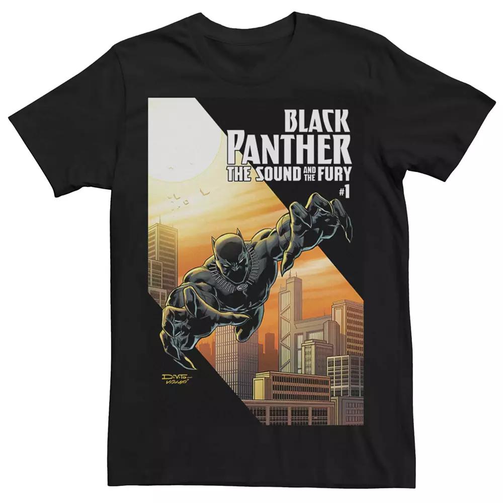 Men's Marvel Black Panther Sound Fury #1 Comic Cover Tee,  Product Image
