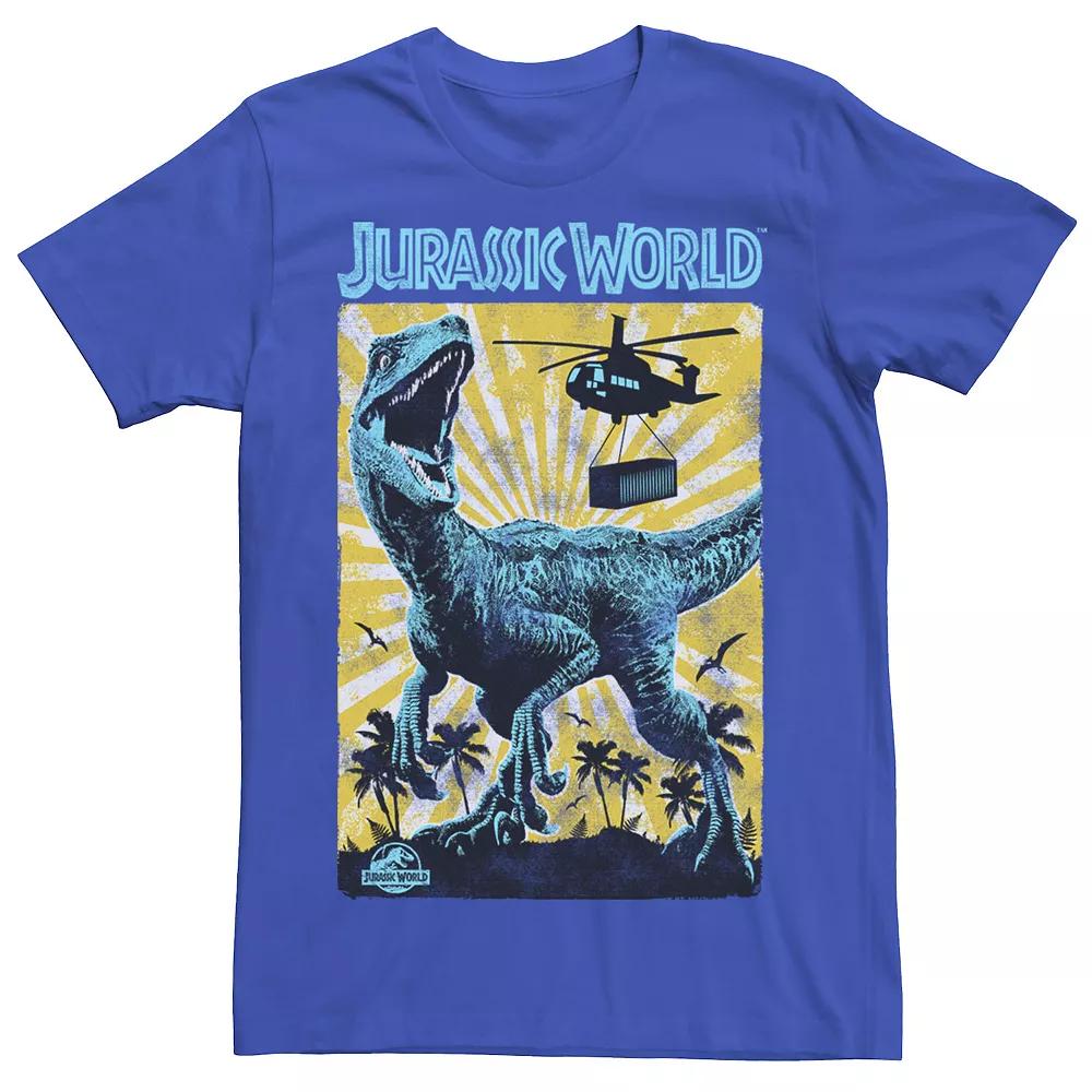 Men's Jurassic World T-Rex Color Pop Retro Poster Tee,  Product Image
