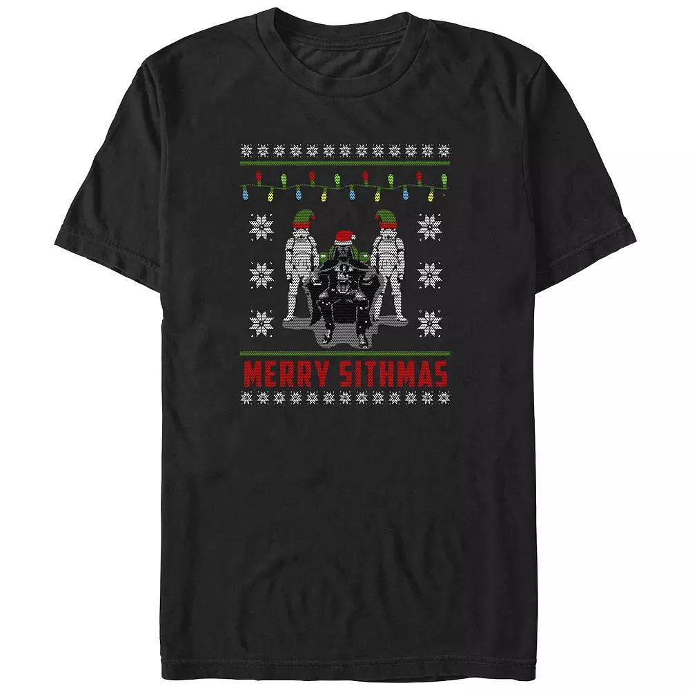 Big & Tall Star Wars Merry Sithmas Sweater Graphic Tee, Men's,  Product Image