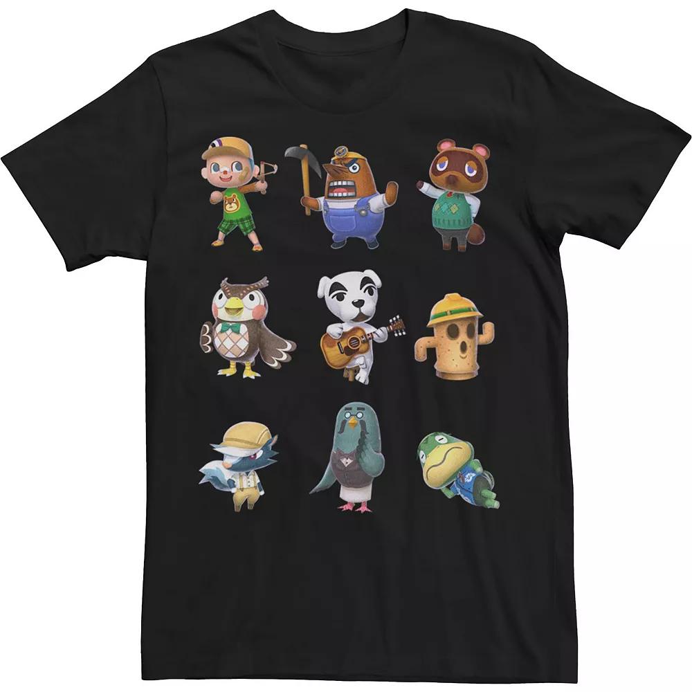 Big & Tall Nintendo Animal Crossing Towns Folk Group Shot Tee, Men's,  Product Image