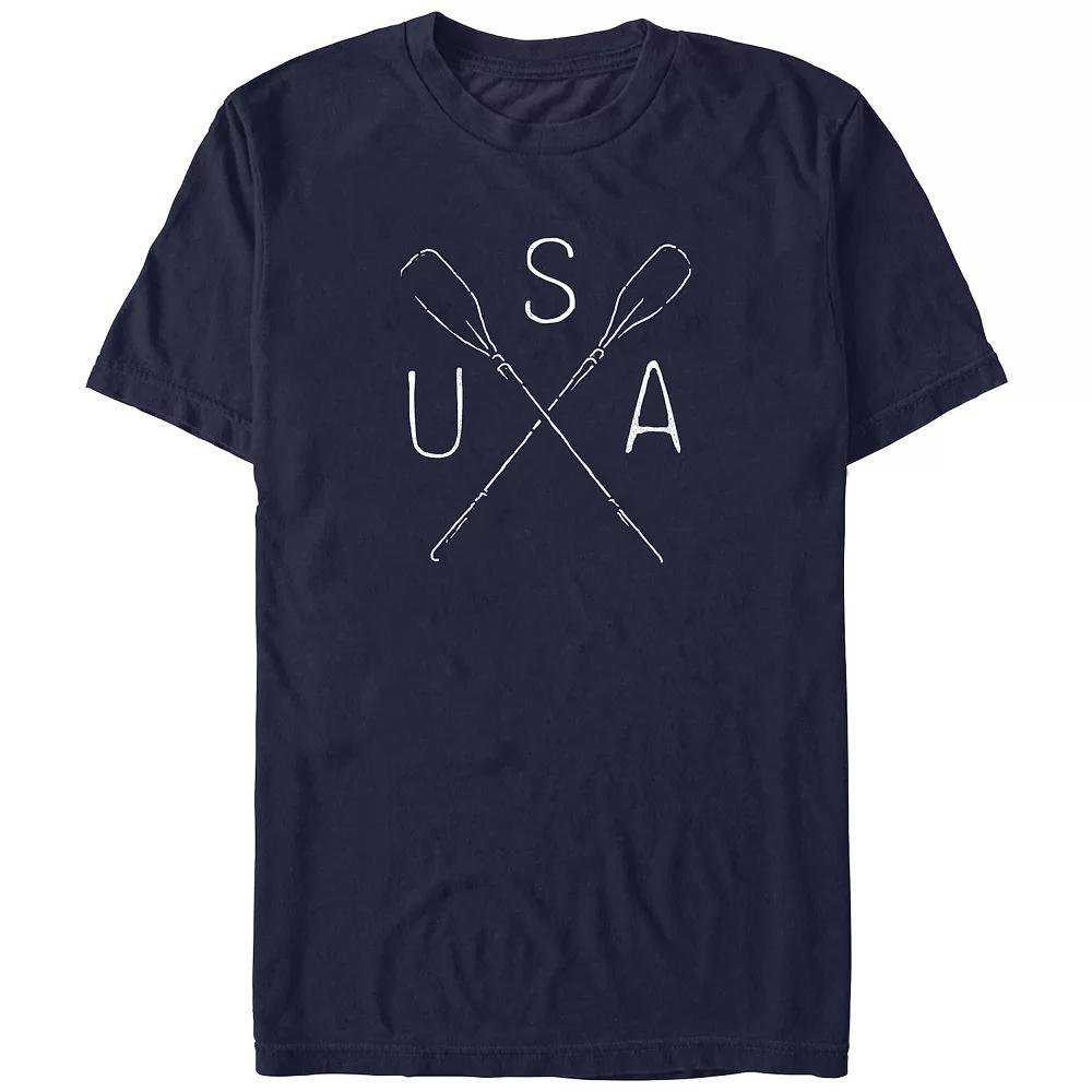 Men's USA Crossed Paddles Graphic Tee, Size: Large, Blue Product Image
