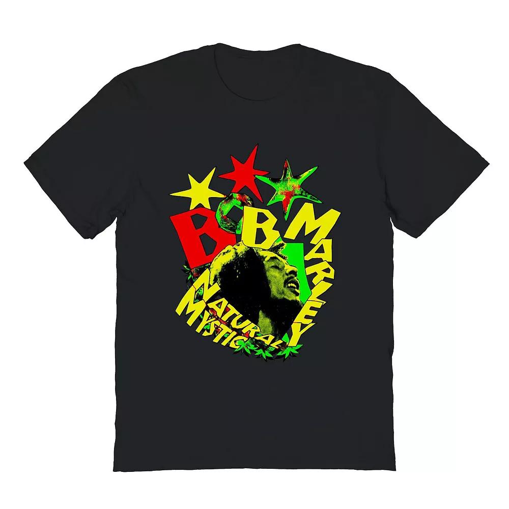 Men's Bob Marley Natural Mystic Texture Graphic Tee, Size: XL, Black Product Image