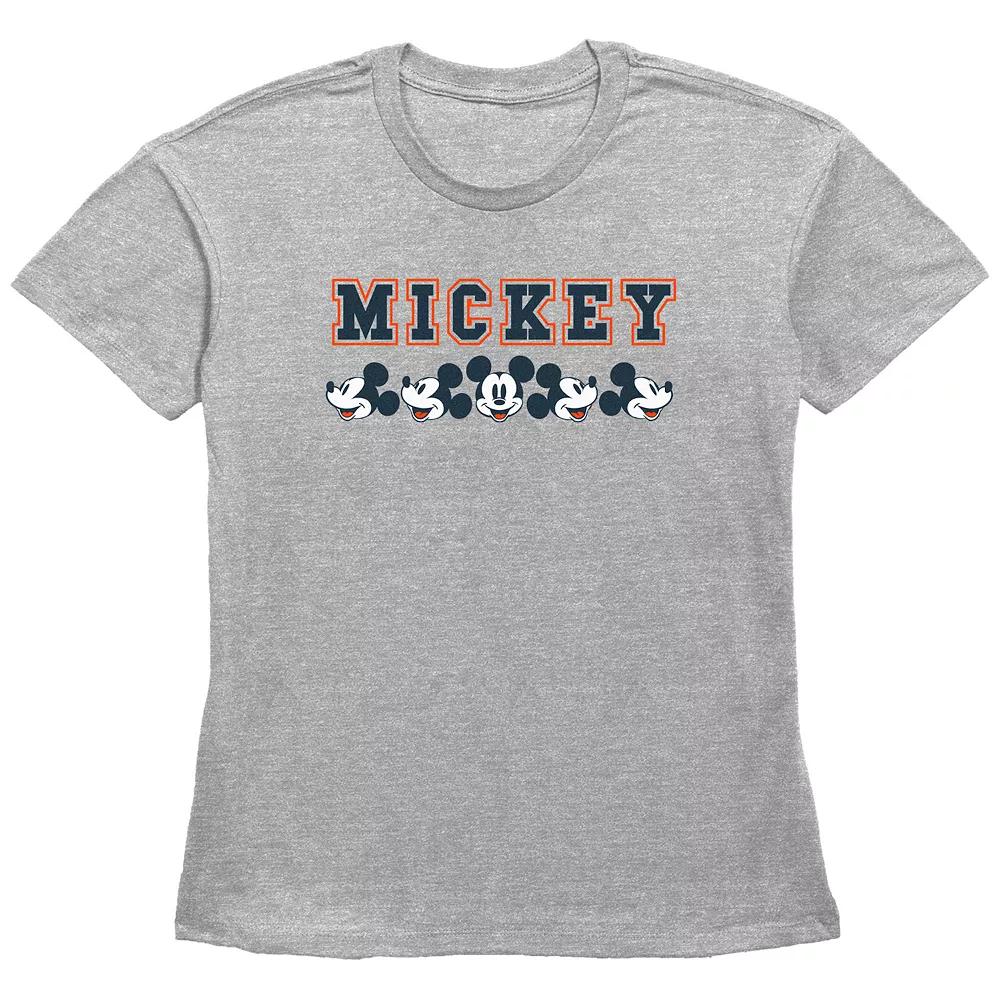 Disney's Mickey Mouse Face Profile Lineup Women's Graphic Tee,  Product Image