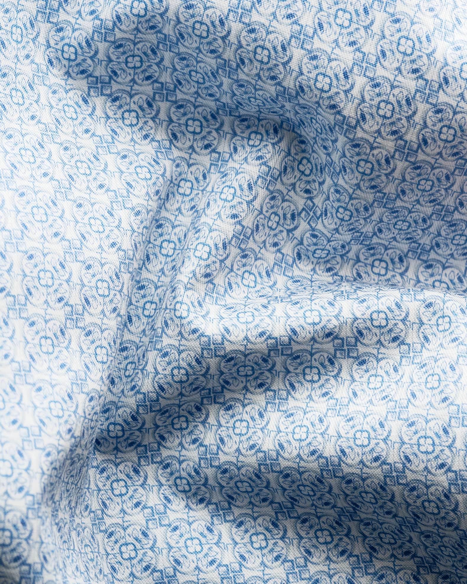 Mens Contemporary-Fit Geometric Cotton Shirt Product Image