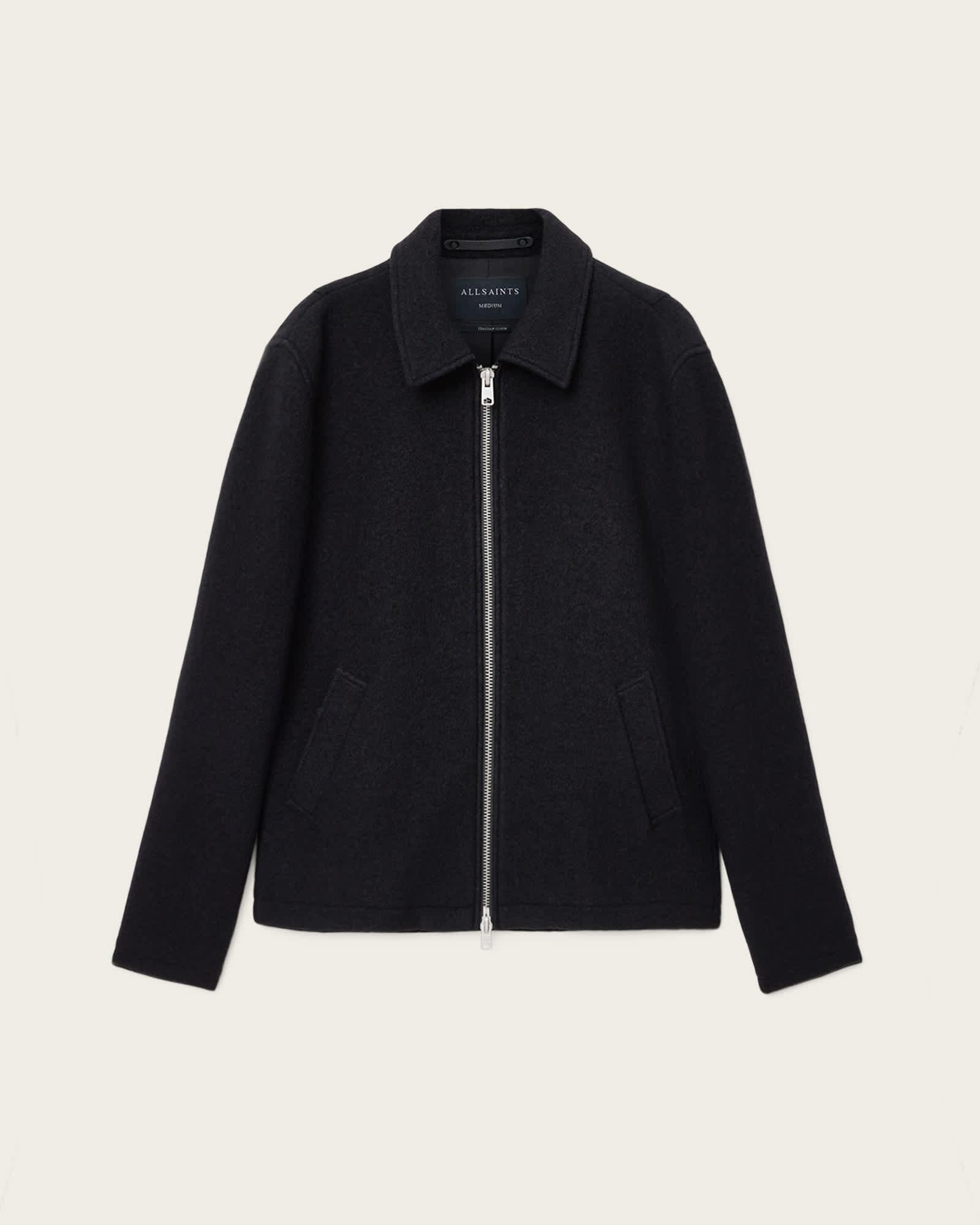 Celeste Cropped Wool Jacket Black | ALLSAINTS US Product Image