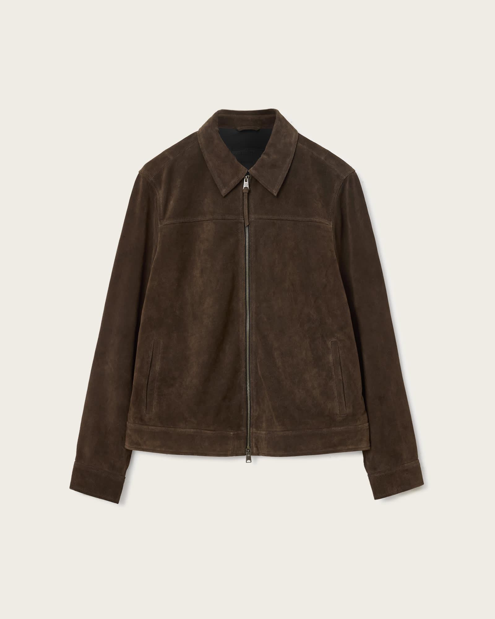 Rhone Suede Jacket COCOA BROWN | ALLSAINTS US Product Image