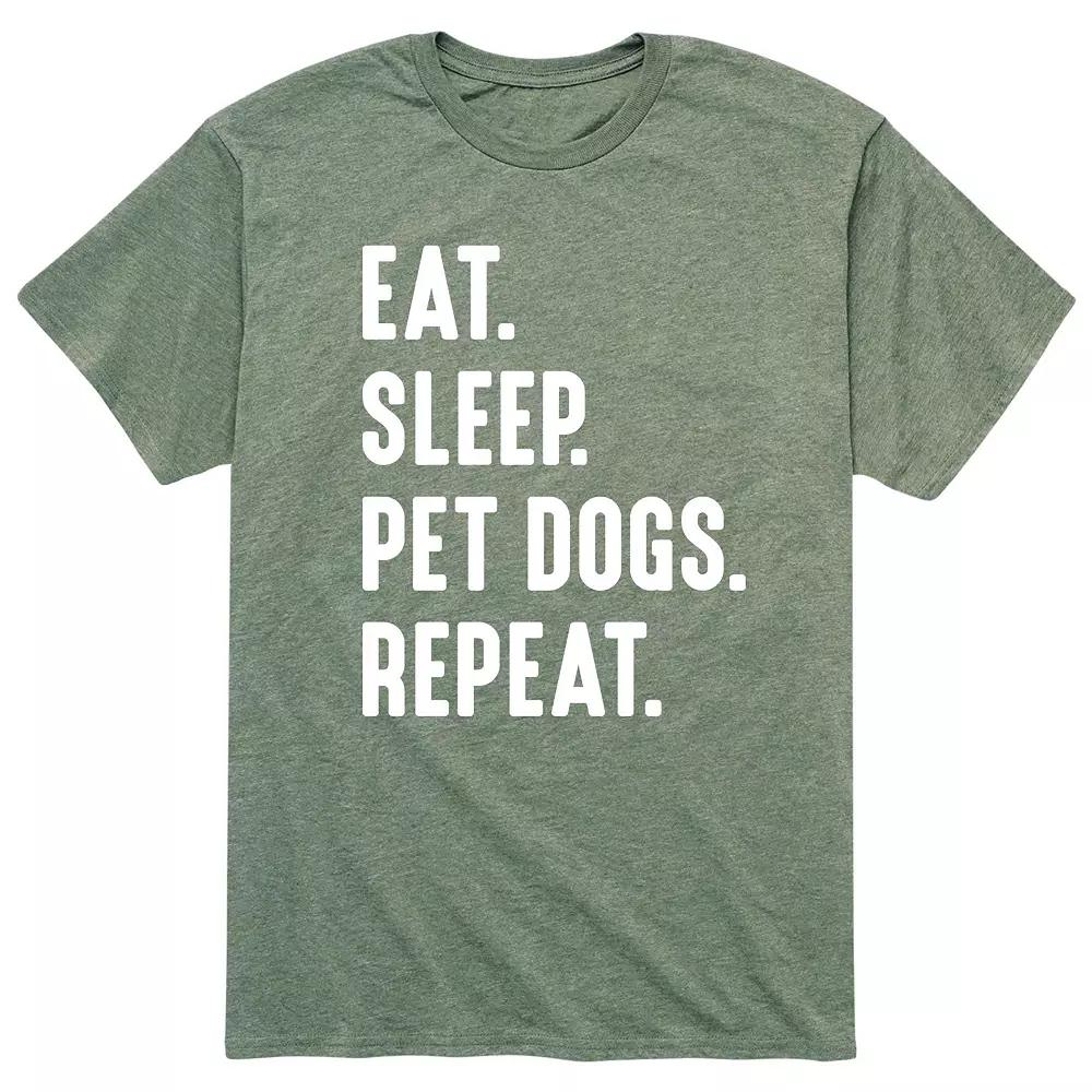Men's Eat Sleep Pet Dogs Repeat Tee,  Product Image
