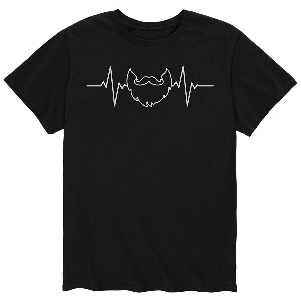Men's EKG Line Beard Tee,  Product Image