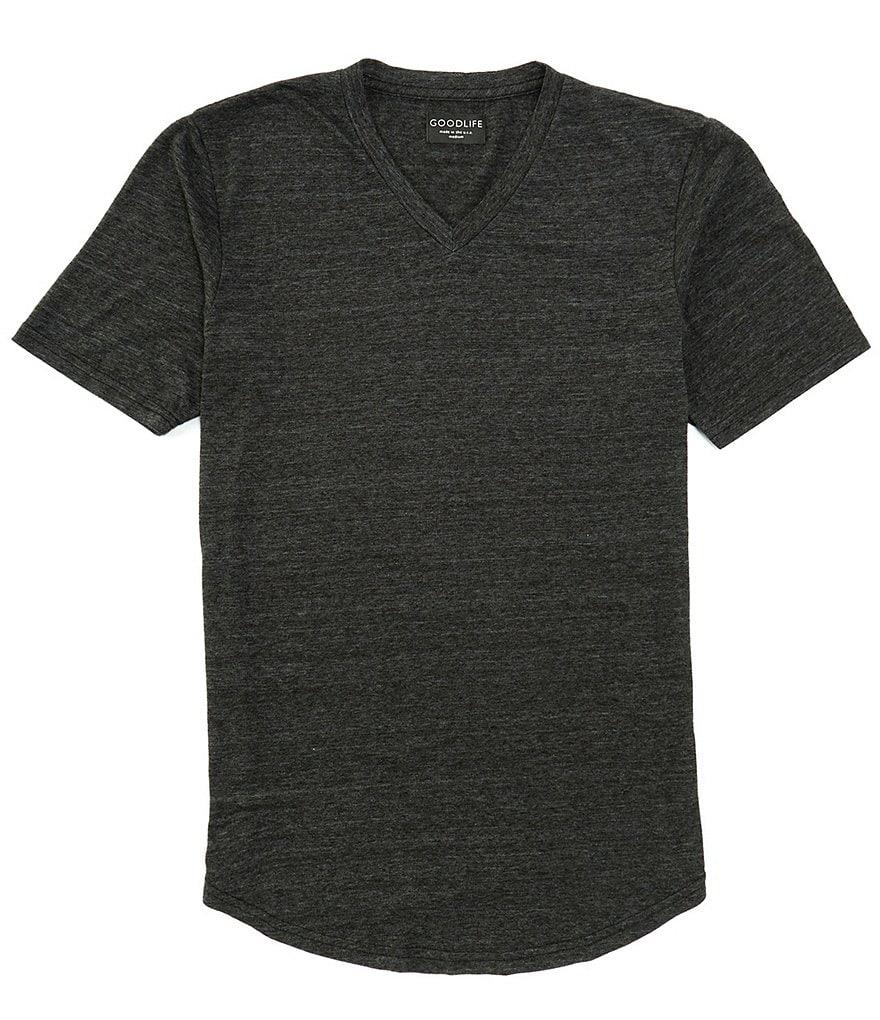 Goodlife Slim-Fit Triblend Scallop Short Sleeve V-Neck T-Shirt Product Image