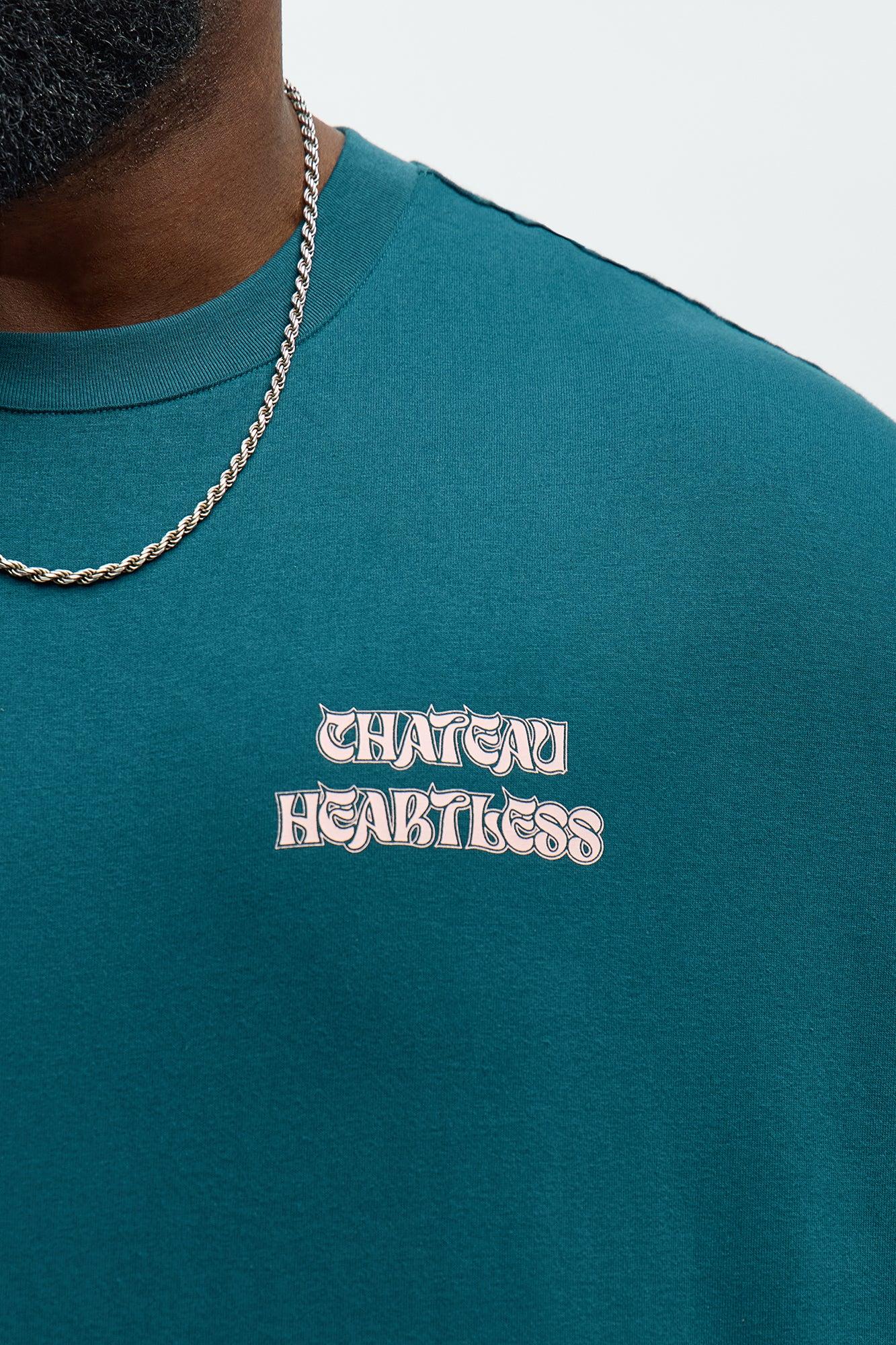 Oversized Chateau Printed Short Sleeve Tee - Teal/combo Male Product Image