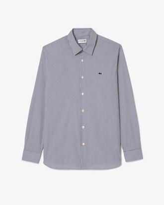 Slim Fit Striped Stretch Poplin Shirt Product Image