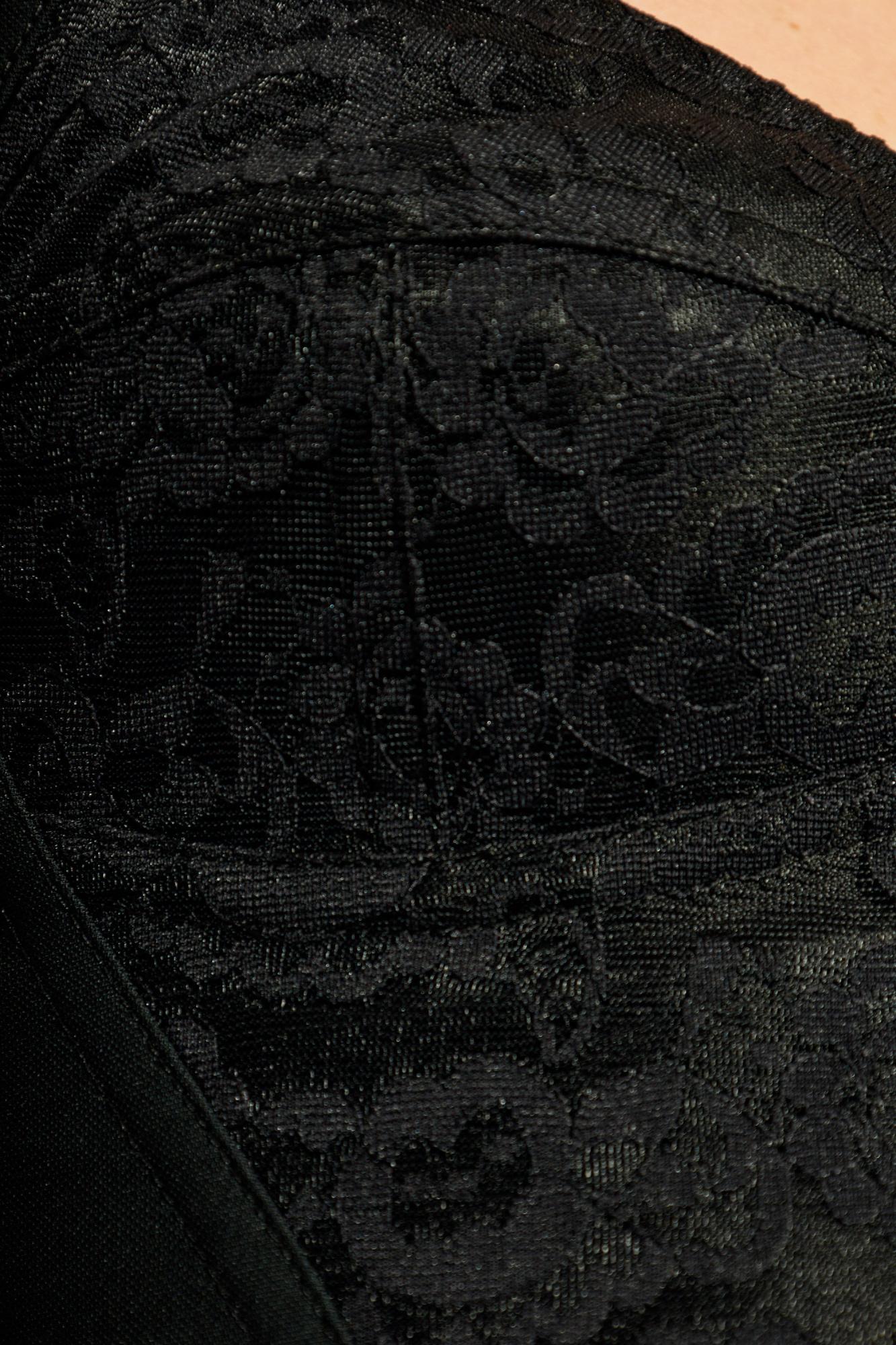 DOLCE & GABBANA Jacquard And Lace Sheath Corsetry Bustier In Black Product Image
