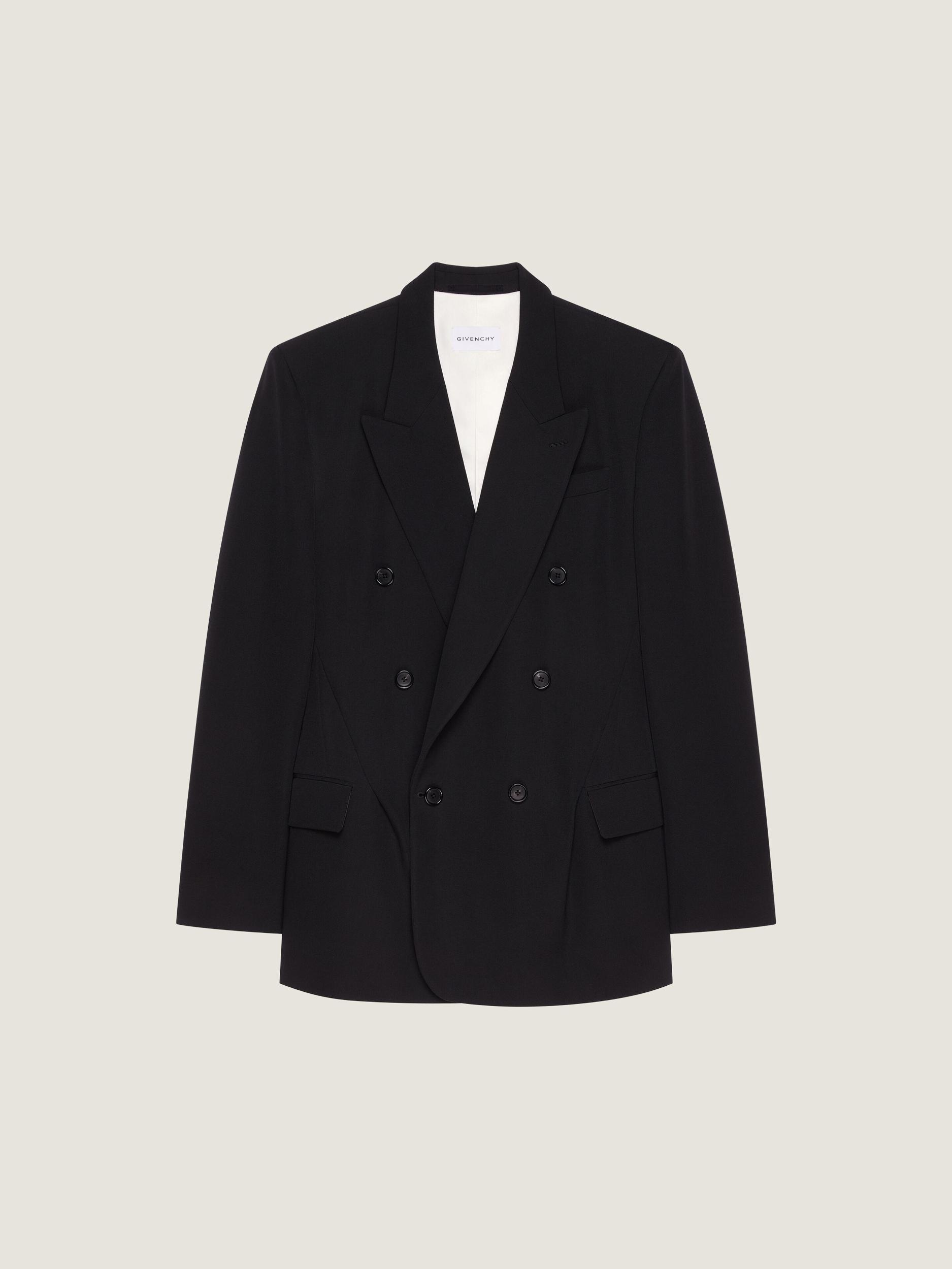 Doubled breasted jacket in wool twill Product Image