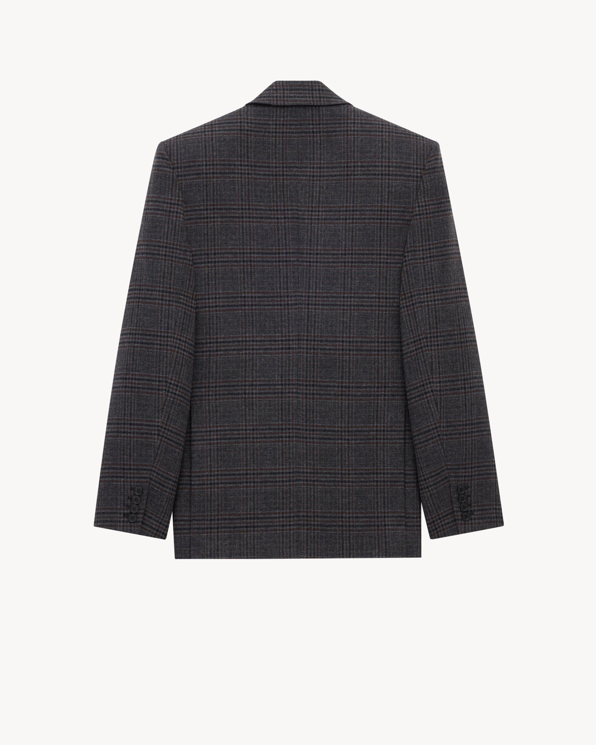 jacket in prince of wales wool Product Image