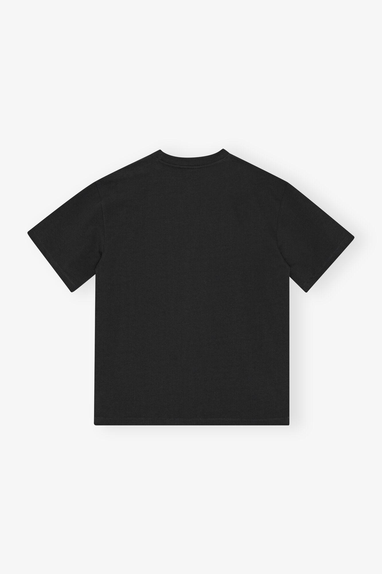 Black Heavy Cotton Drop Shoulder T-shirt Product Image
