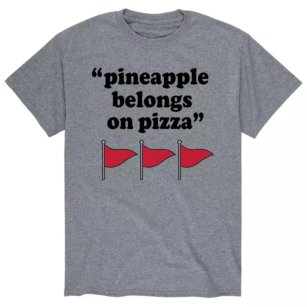 Men's Pineapple On Pizza Red Flag Tee,  Product Image
