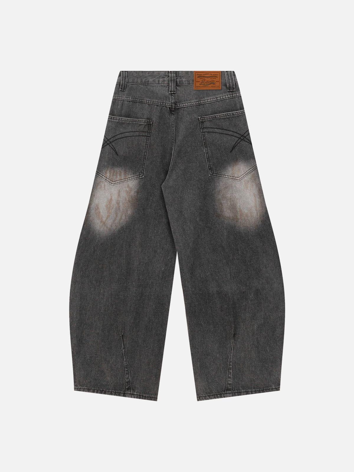 Aelfric Eden Dirty-Dyed Super Baggy Barrel Jeans Product Image