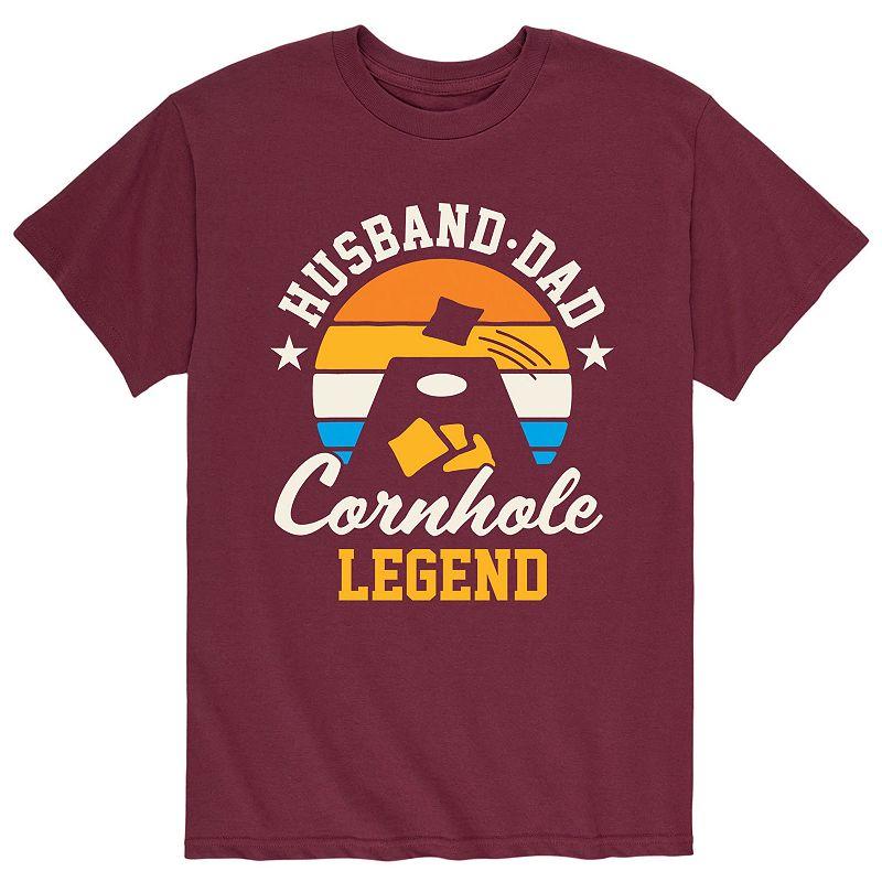 Men's Husband Dad Cornhole Legend Tee,  Product Image
