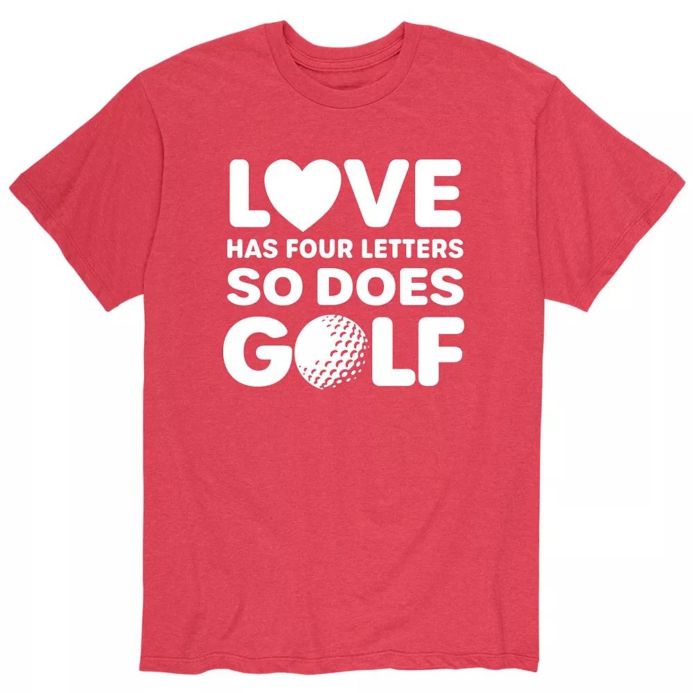 Men's "Love Has Four Letters So Does Golf" Valentine's Day Tee,  Product Image