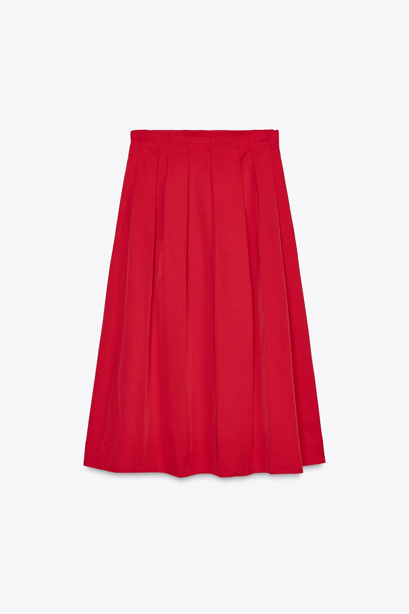 ZW COLLECTION PLEATED MIDI SKIRT Product Image