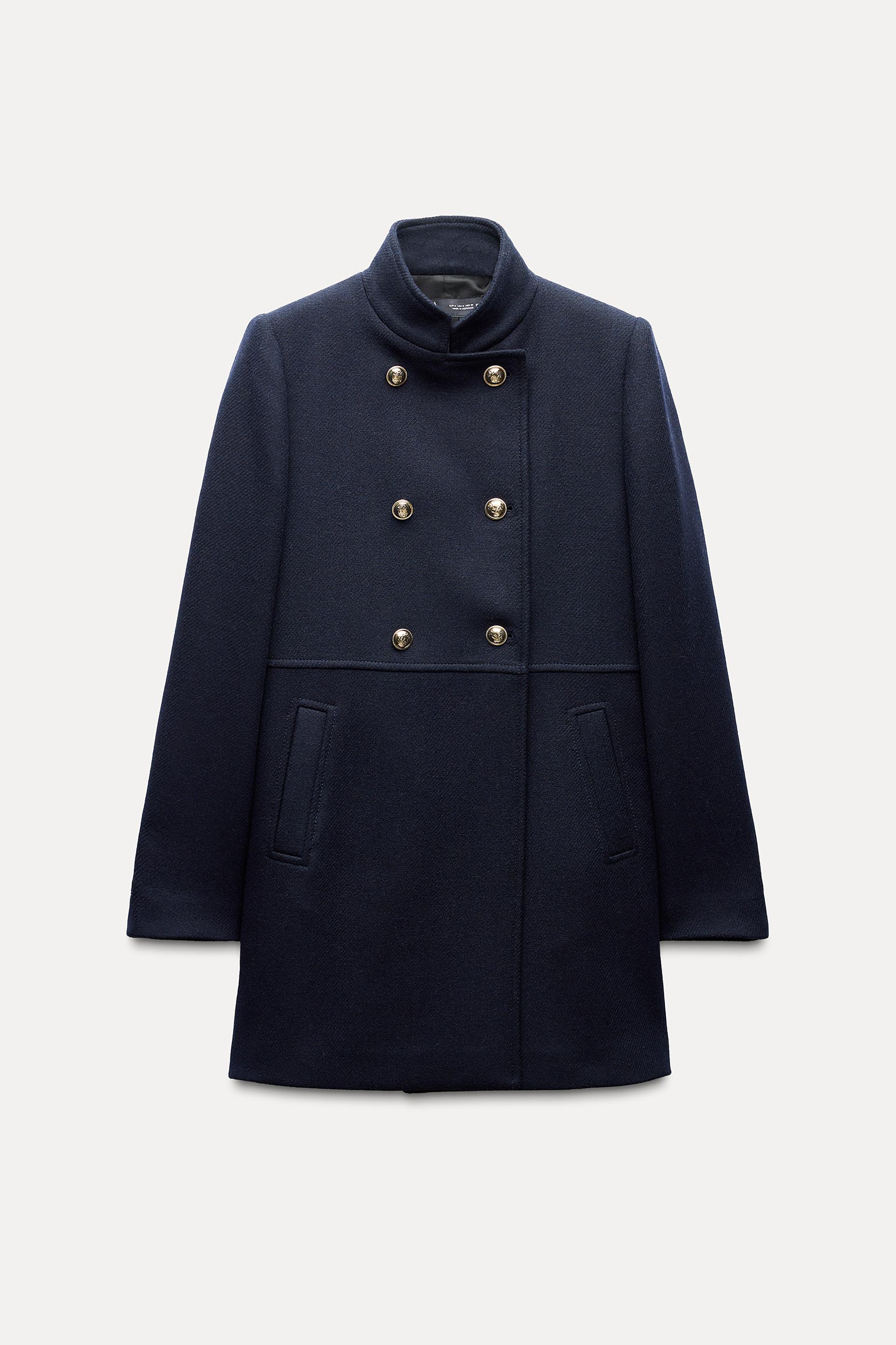 DOUBLE BREASTED WOOL BLEND COAT Product Image