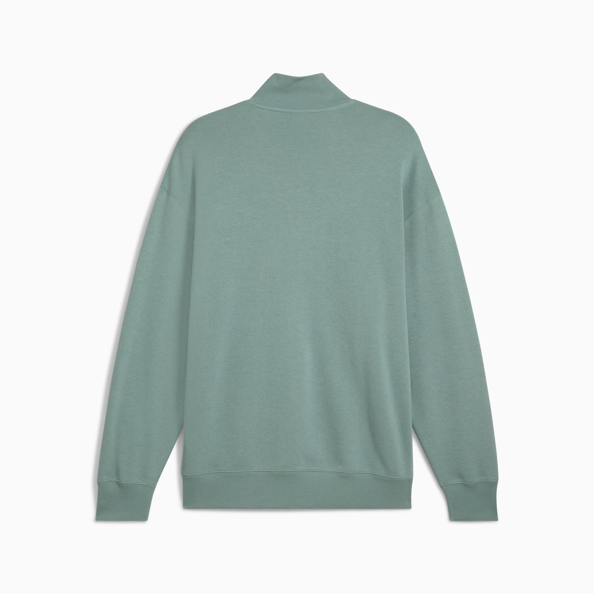 WARDROBE ESSENTIALS Men's Relaxed Half-Zip Crew Product Image