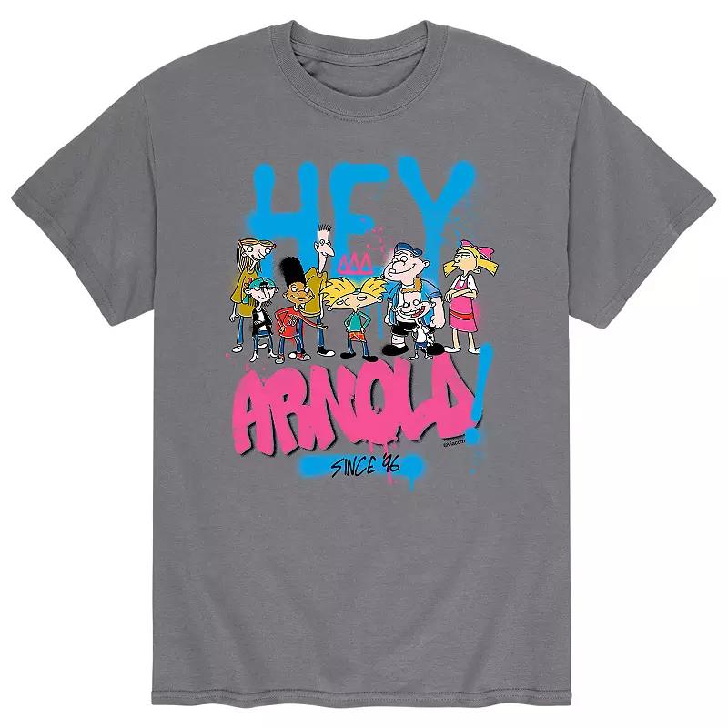 Men's Hey Arnold! Hey Arnold Pink Spray Paint Tee,  Product Image