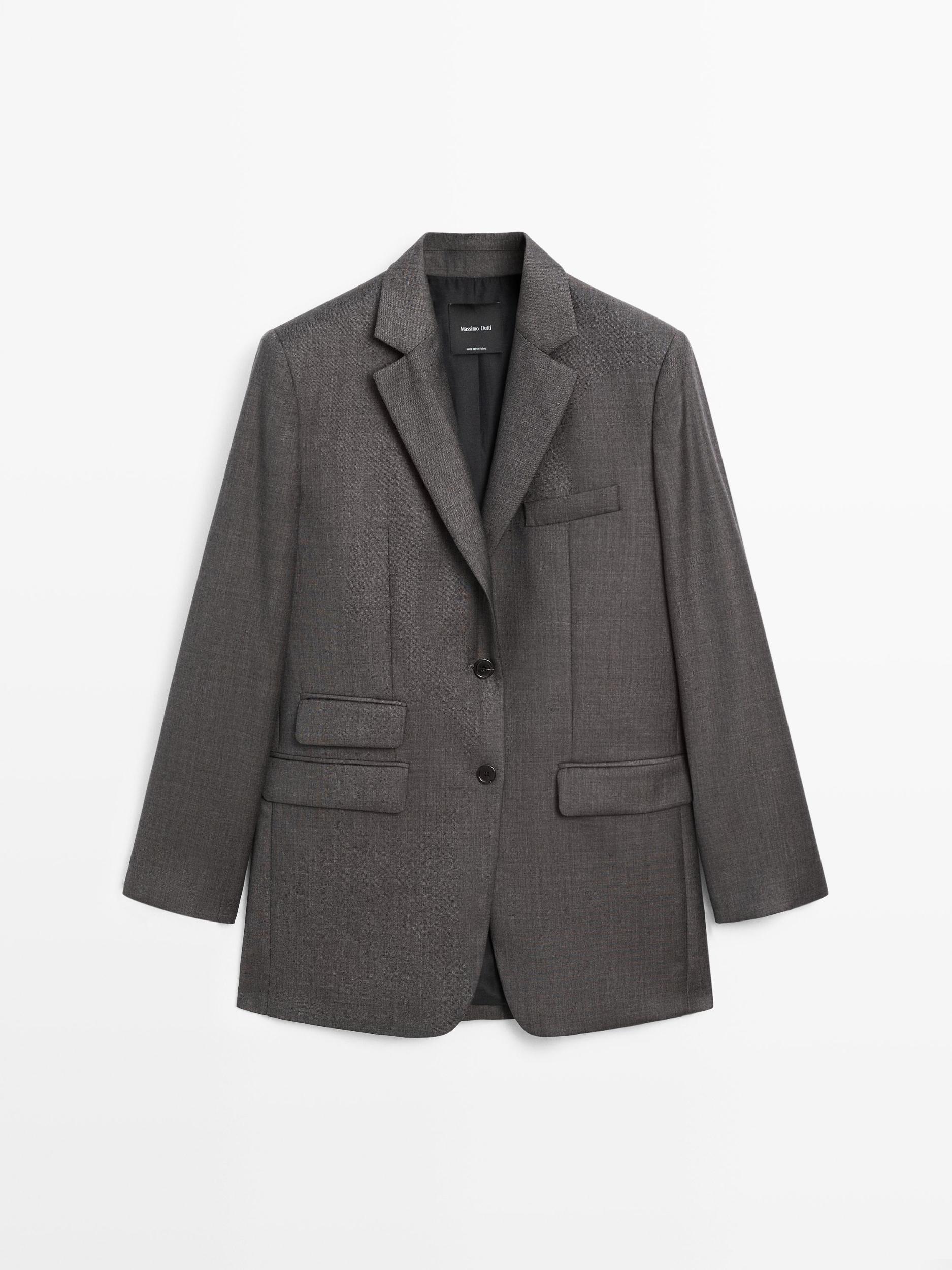 100% wool suit blazer Product Image