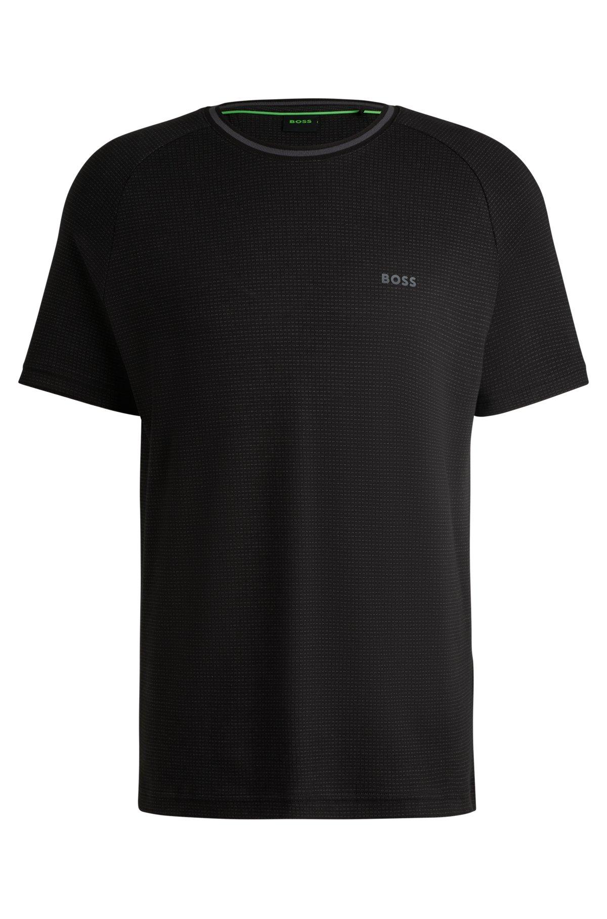 Cotton-jacquard relaxed-fit T-shirt with logo detail Product Image