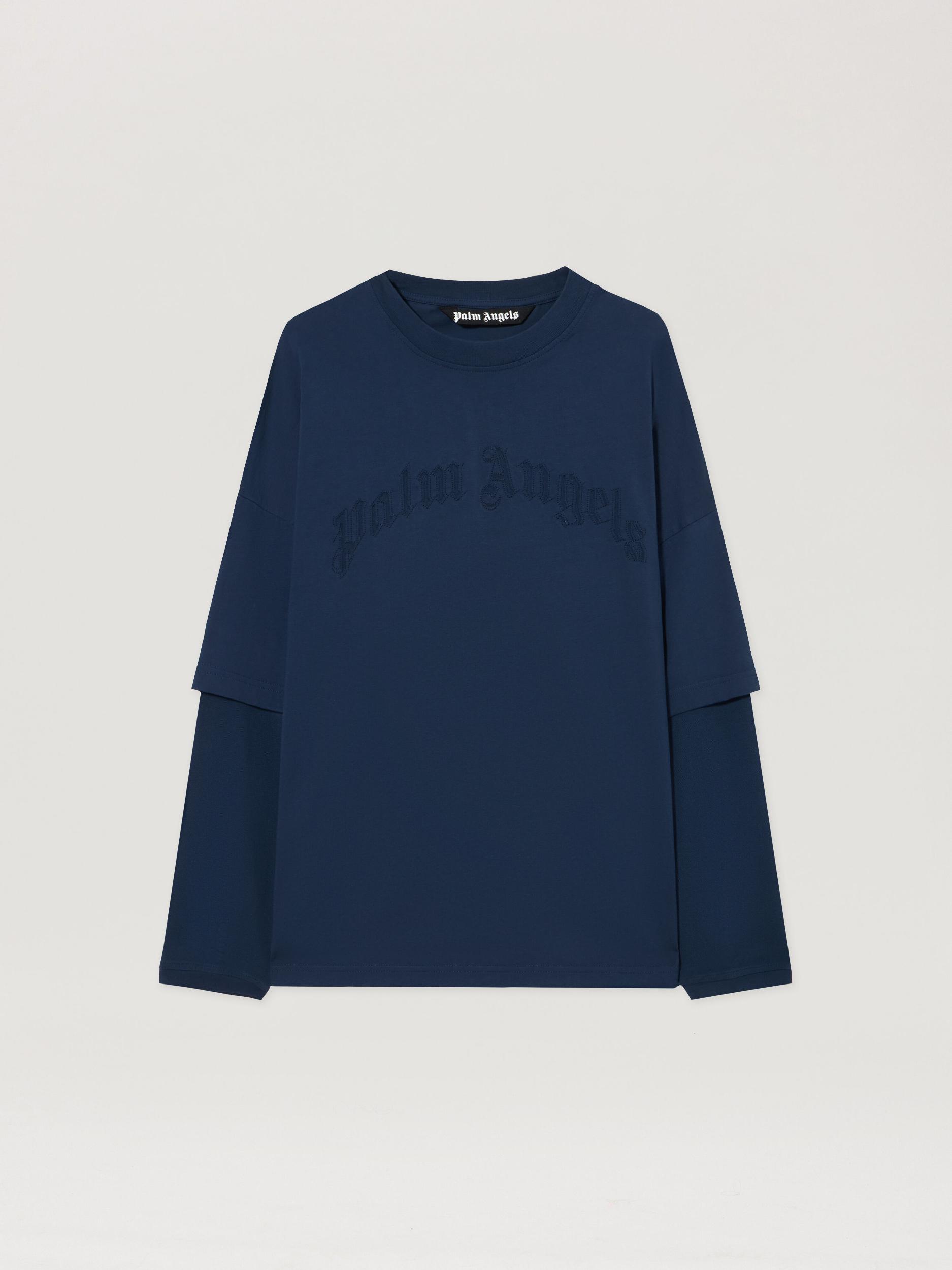 Curved Logo Double Long-Sleeved T-shirt Product Image