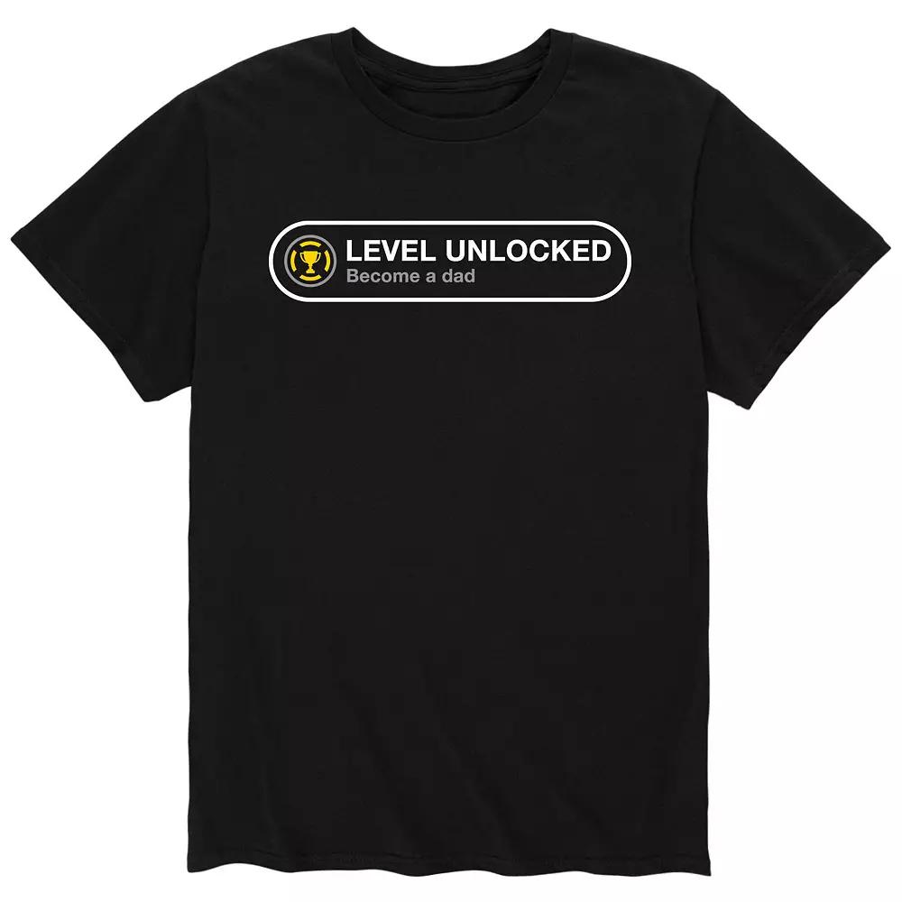 Men's Level Unlocked Become A Dad Tee,  Product Image