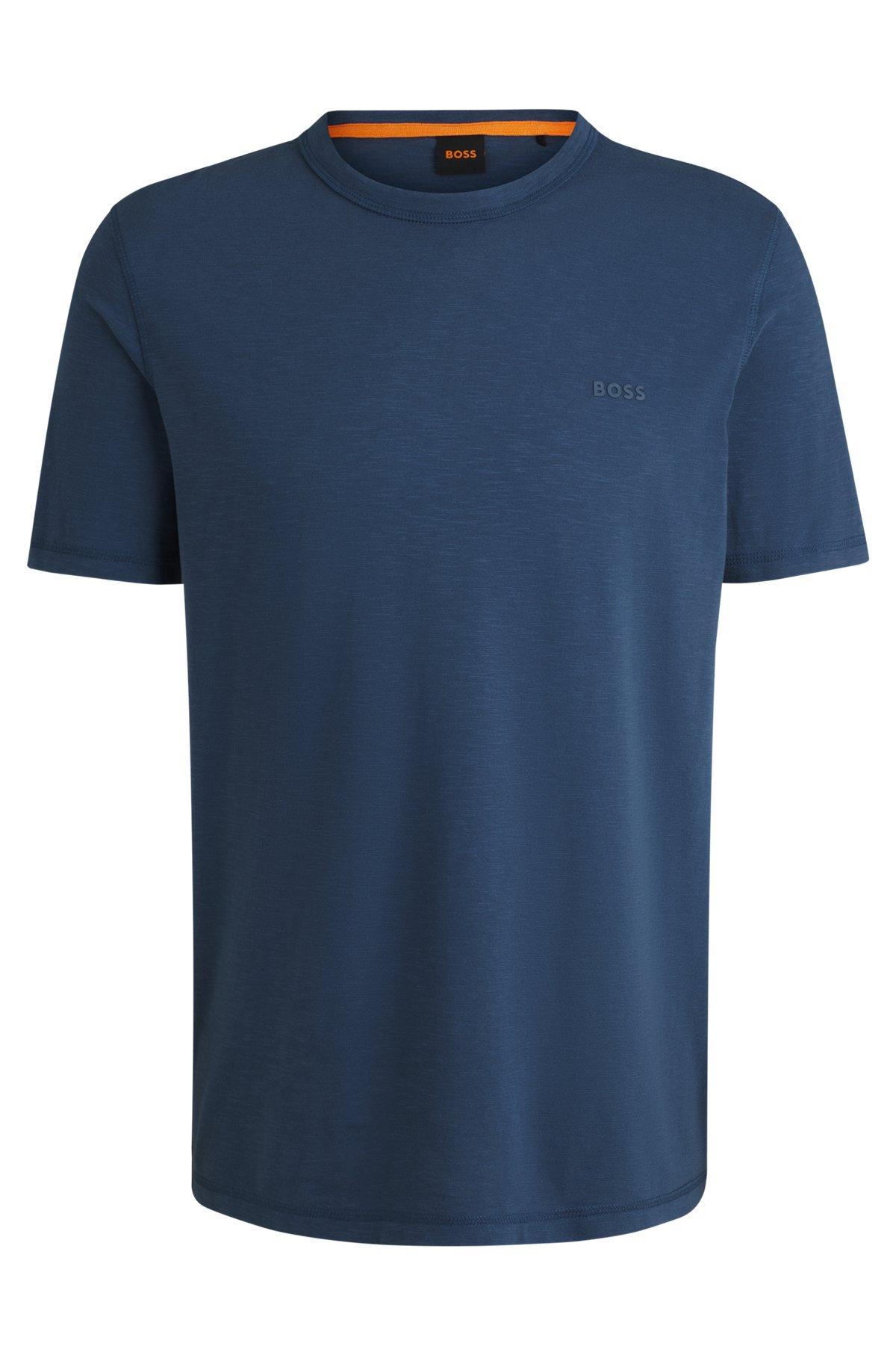Regular-fit T-shirt in cotton with mouline logo Product Image